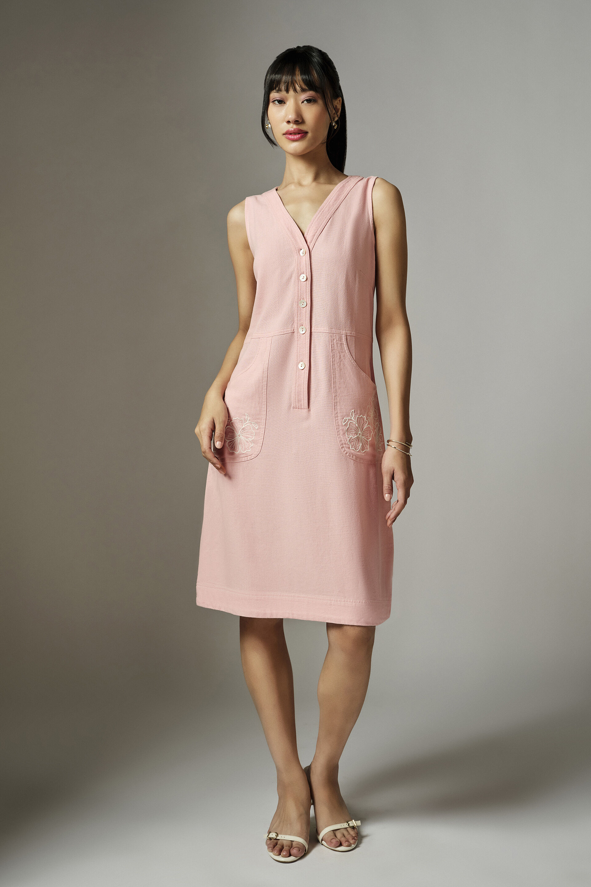 Berenice Blush Pink Dress, Pink, image 2